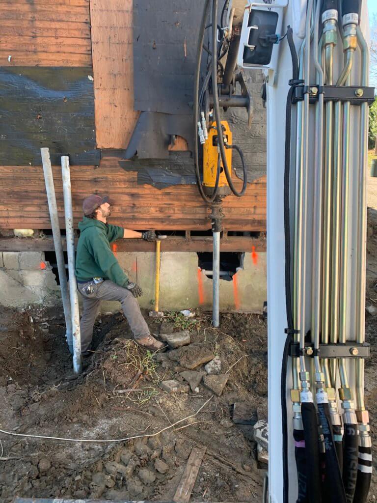 Helical Pier Installation From Expert Helical Pier Contractors Atlas Systems Of New England