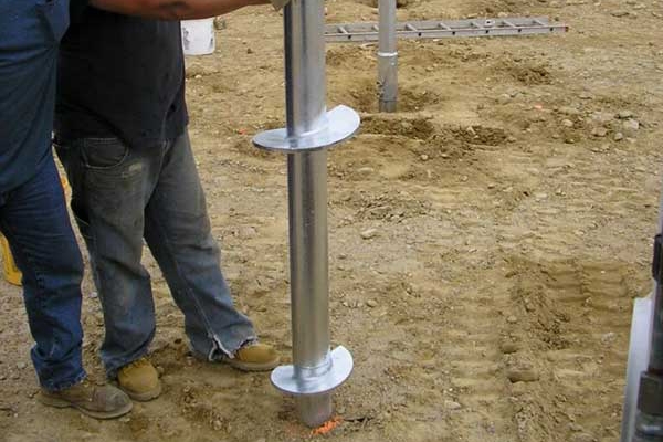 Installing a helical pier
