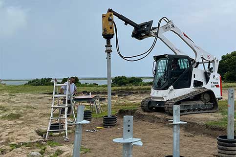 installing helical piers in New England